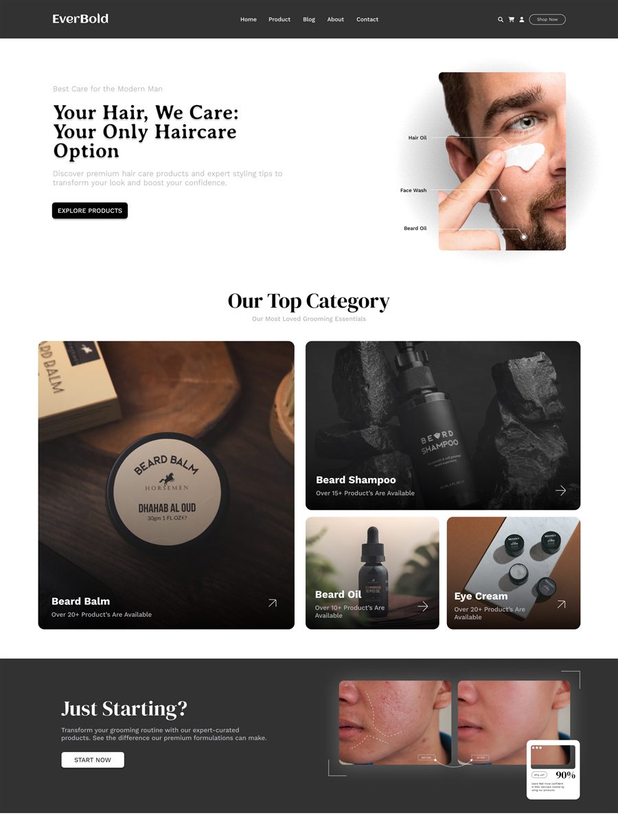 EverBold e-commerce UI