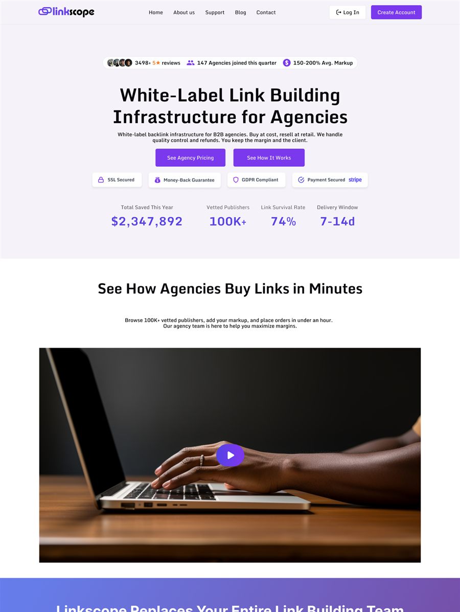 Linkscope full-site UI