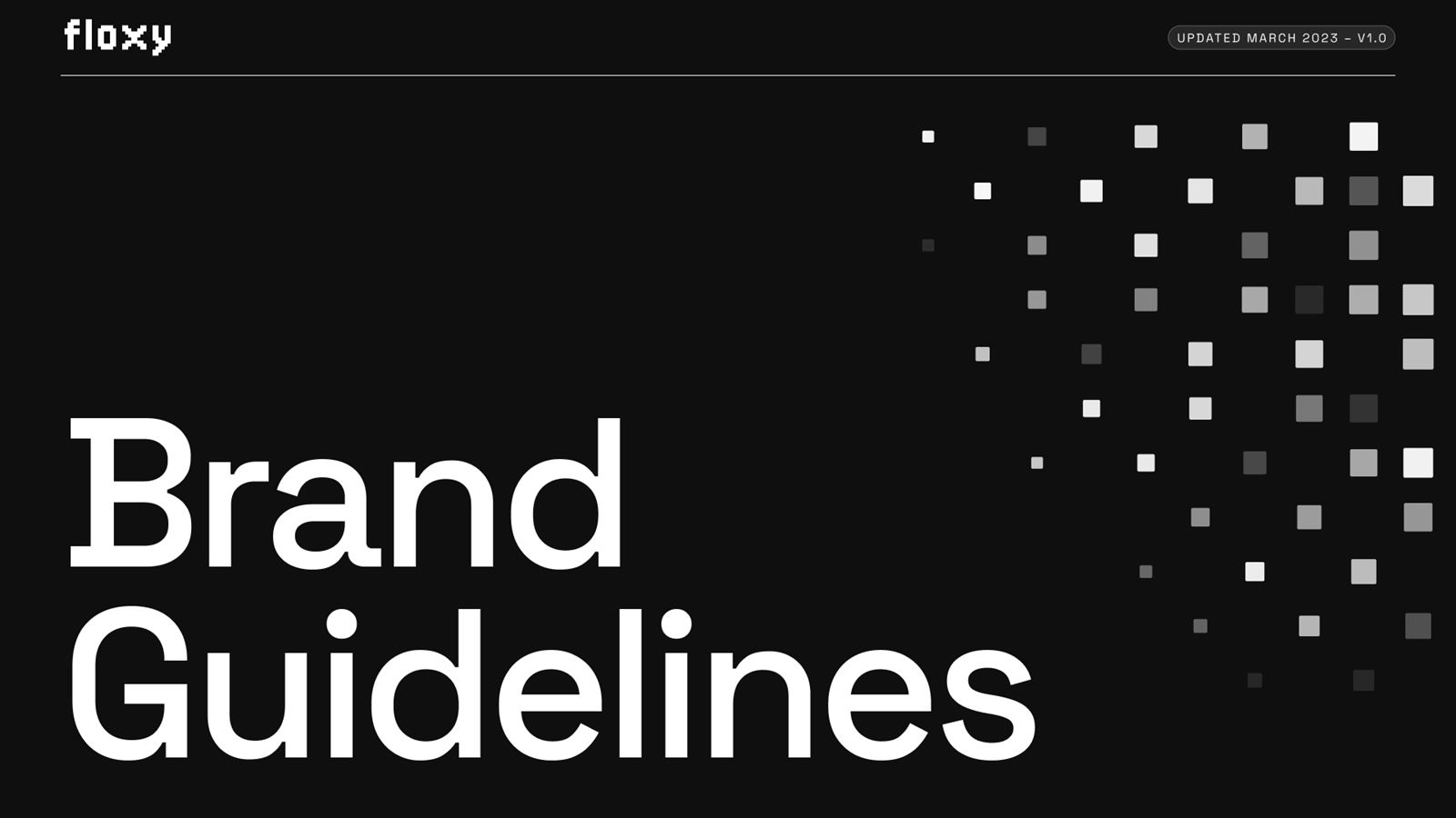 Floxy brand guidelines cover