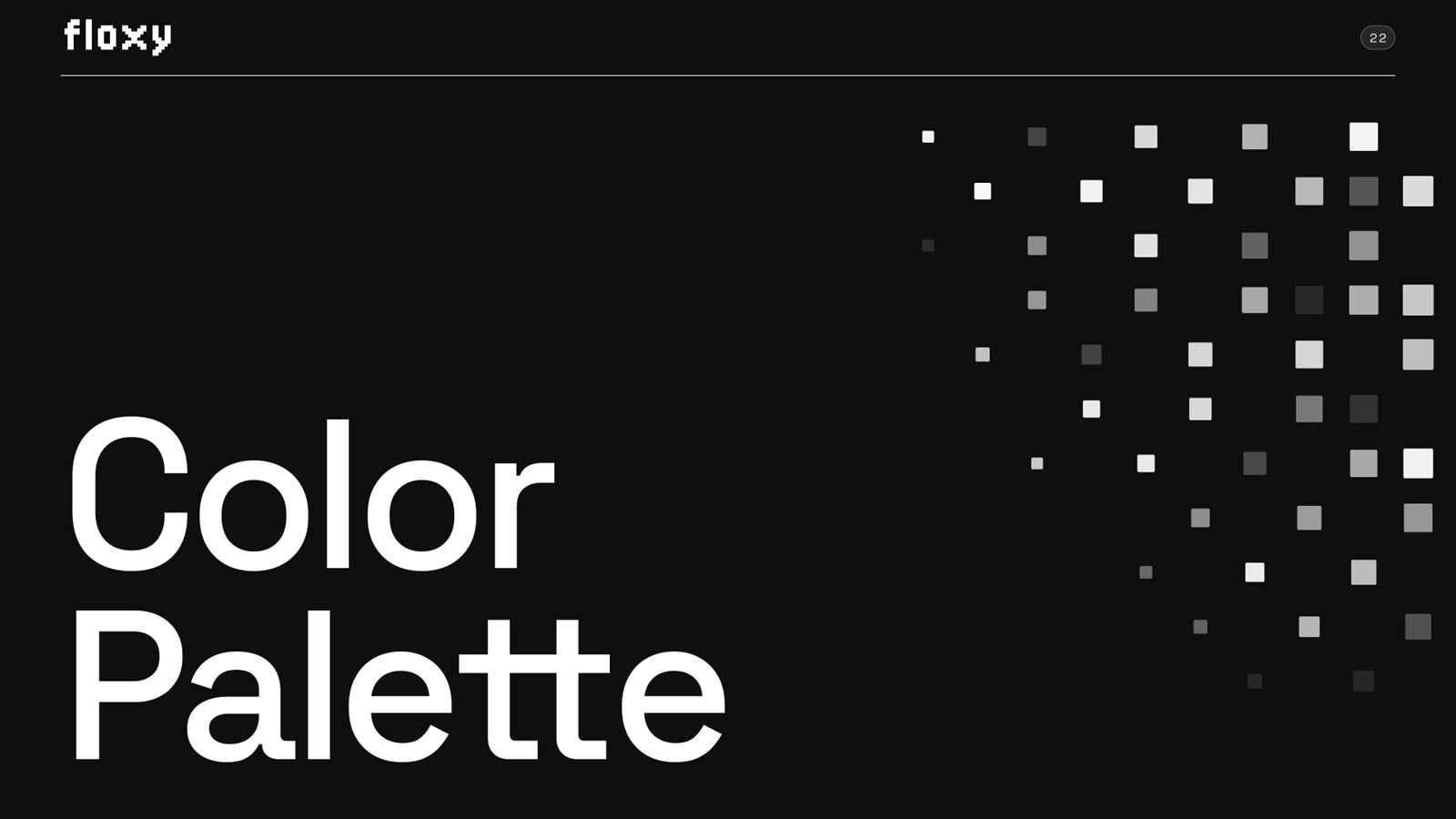 Color palette chapter divider