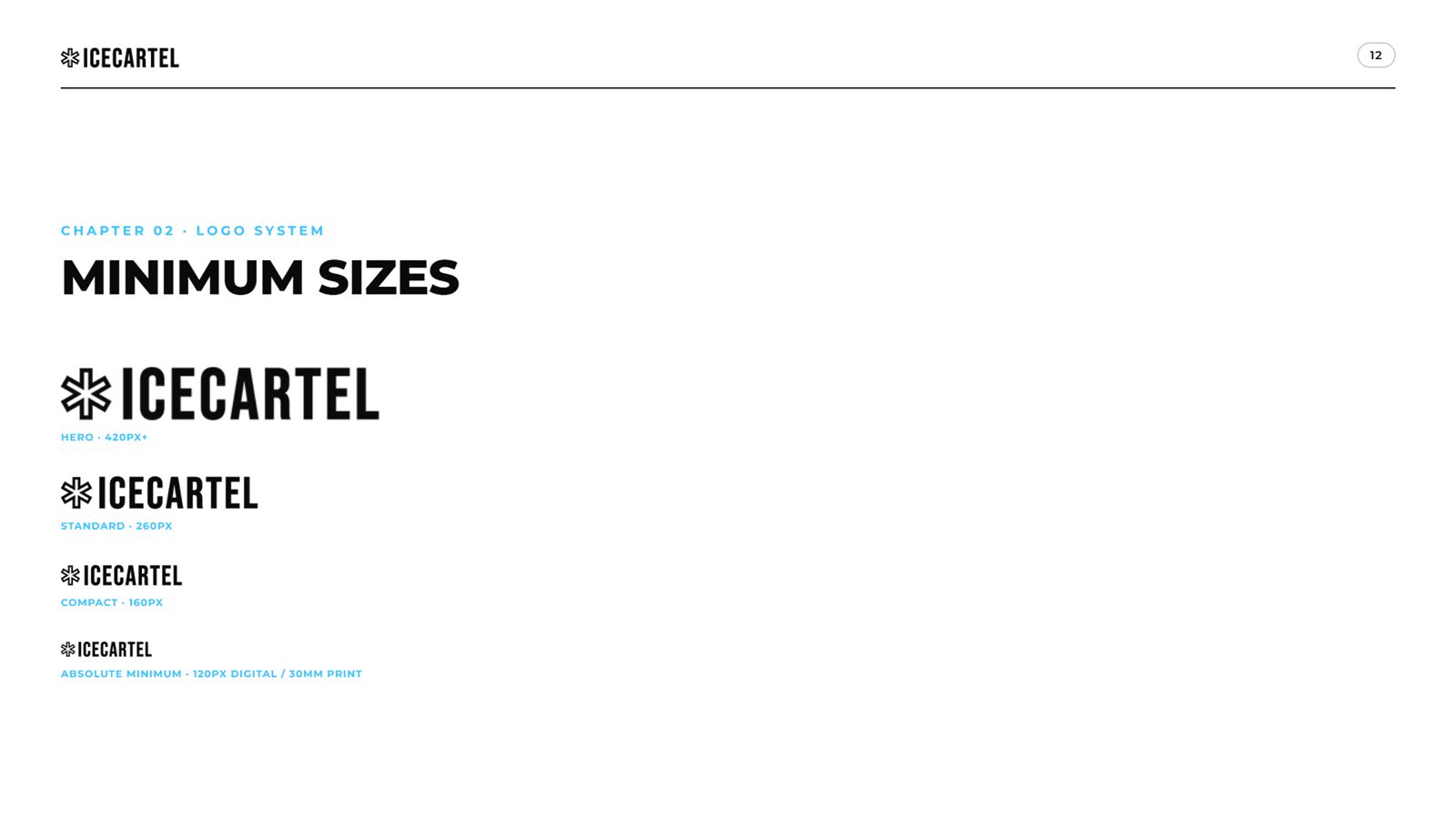 Minimum sizes