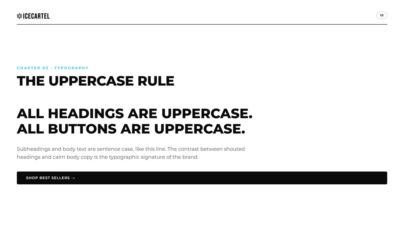 The uppercase rule