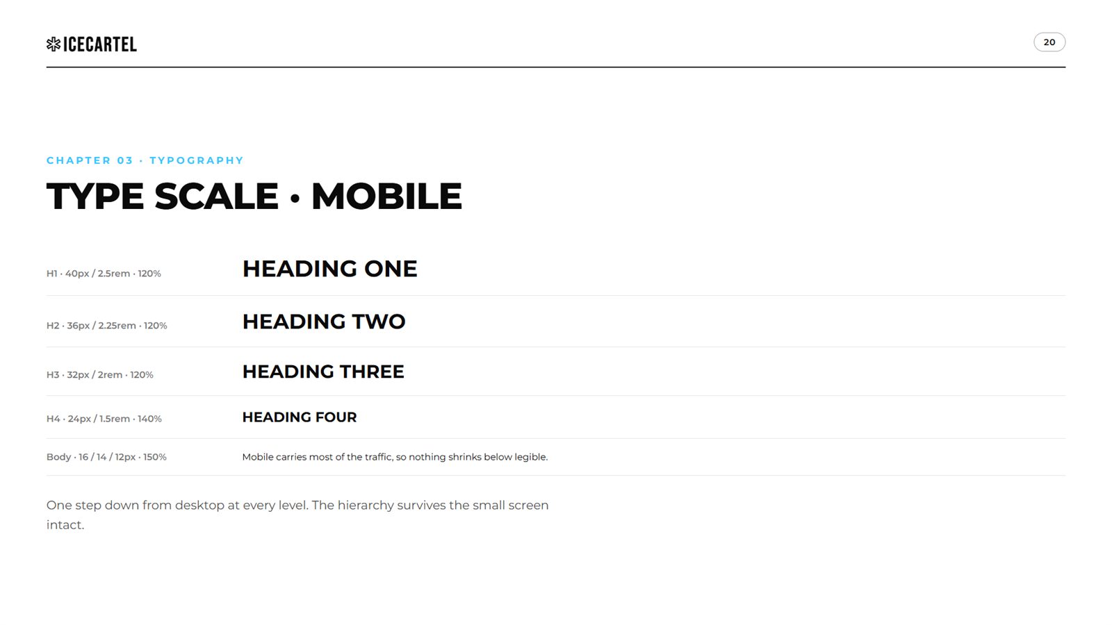 Type scale mobile