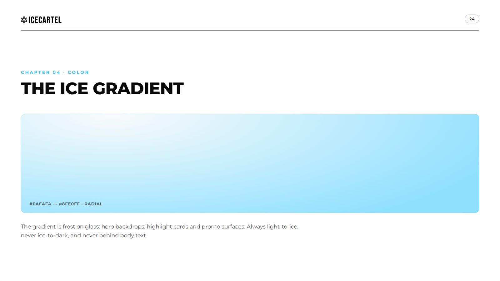 The ice gradient