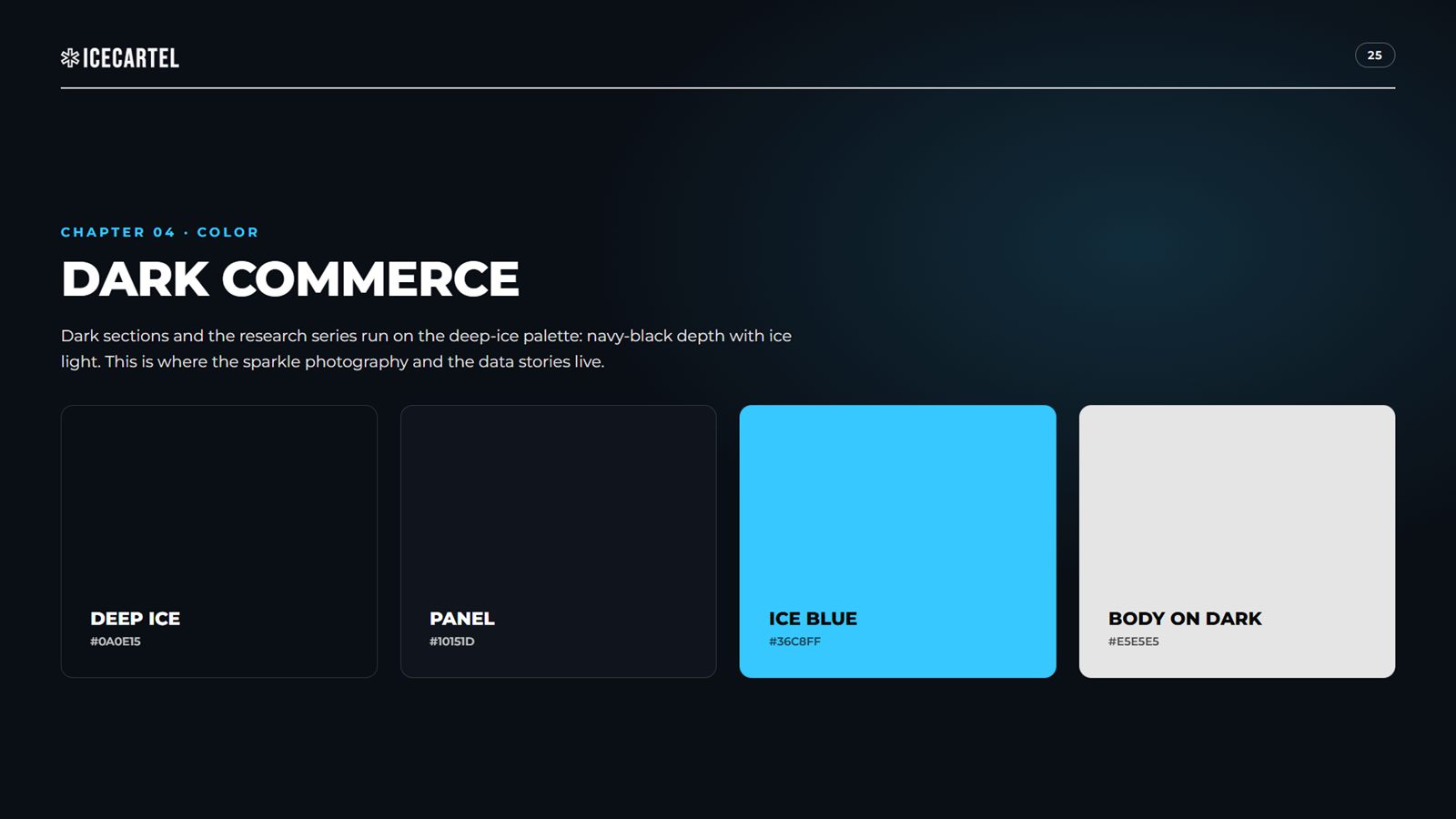 Dark commerce palette