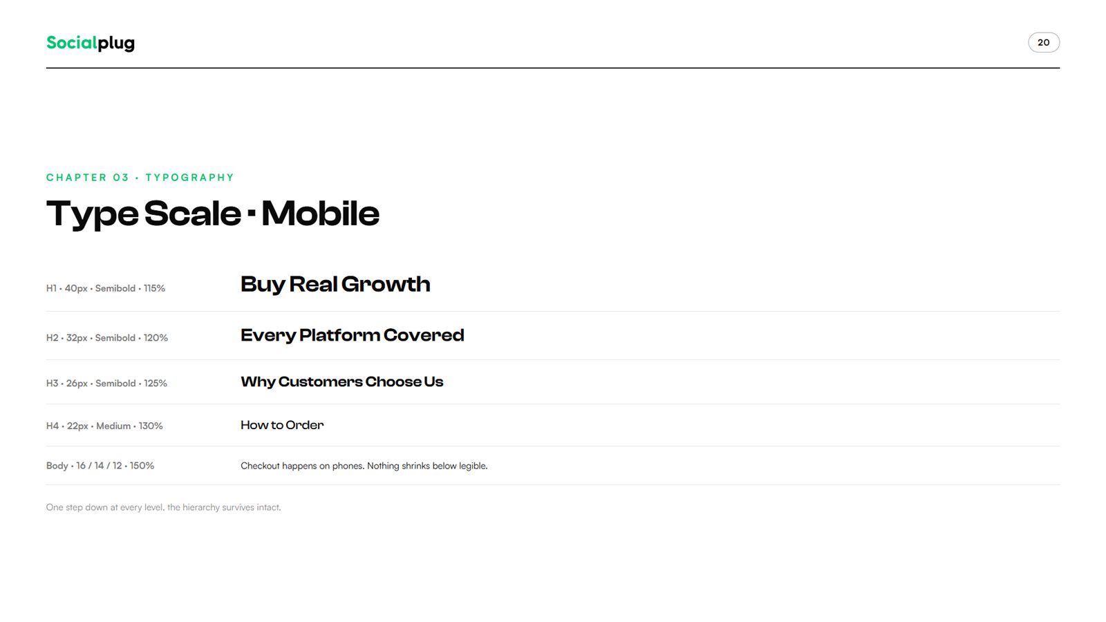 Type scale mobile