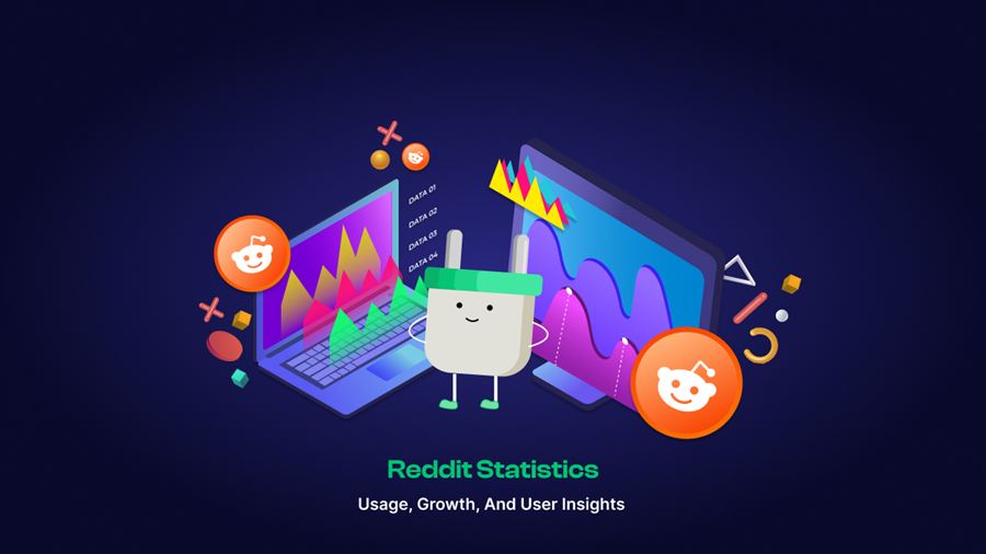 Reddit statistics infographic