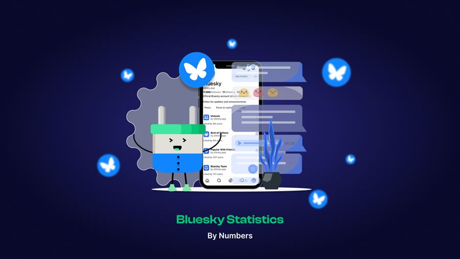 Bluesky statistics infographic