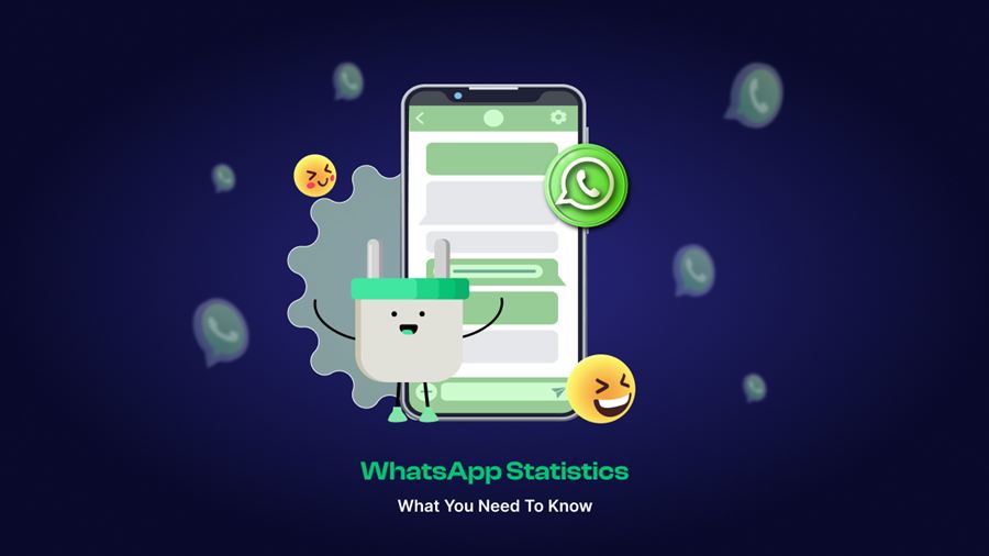 WhatsApp statistics infographic