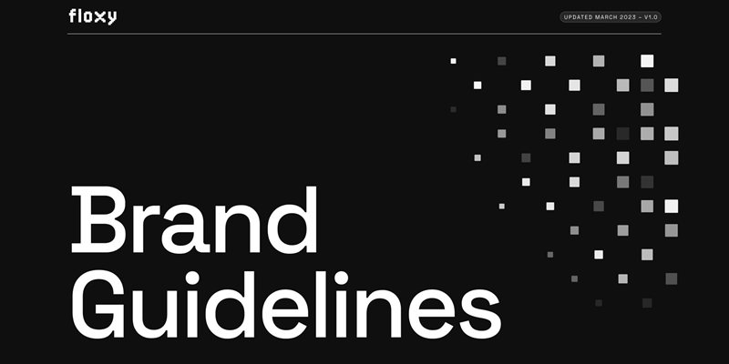 Floxy brand guidelines cover