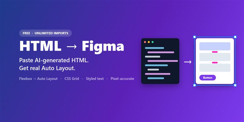 HTML to Figma plugin cover