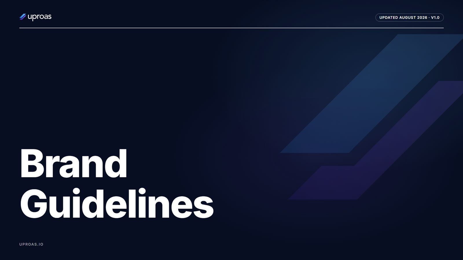 Uproas brand guidelines cover