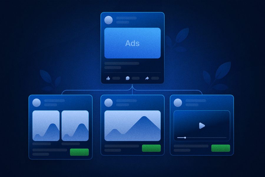 Facebook ad formats infographic